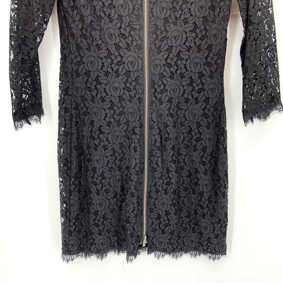 NWT DVF Diane Von Furstenberg Colleen Sheath Dress Sz 8 Black Lace Princess Cate - Picture 8 of 12